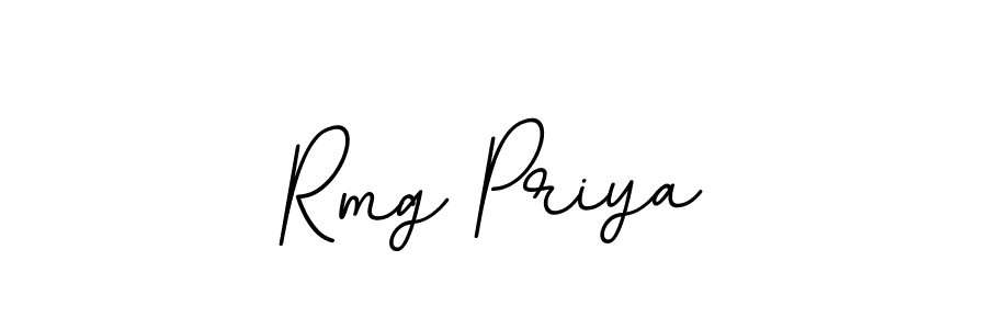 How to make Rmg Priya name signature. Use BallpointsItalic-DORy9 style for creating short signs online. This is the latest handwritten sign. Rmg Priya signature style 11 images and pictures png