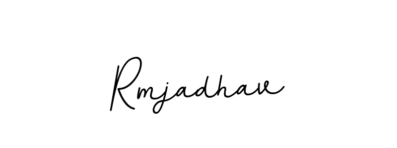 Use a signature maker to create a handwritten signature online. With this signature software, you can design (BallpointsItalic-DORy9) your own signature for name Rmjadhav. Rmjadhav signature style 11 images and pictures png