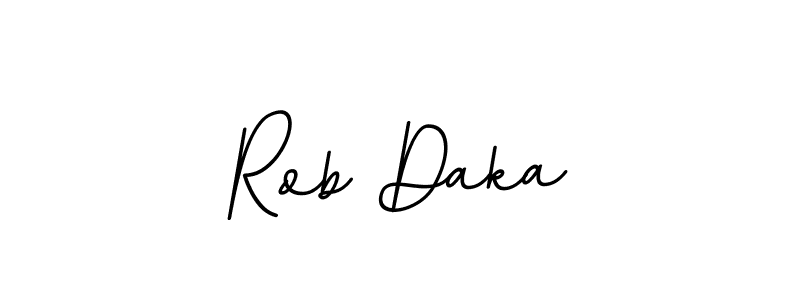 How to make Rob Daka name signature. Use BallpointsItalic-DORy9 style for creating short signs online. This is the latest handwritten sign. Rob Daka signature style 11 images and pictures png