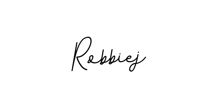 The best way (BallpointsItalic-DORy9) to make a short signature is to pick only two or three words in your name. The name Robbiej include a total of six letters. For converting this name. Robbiej signature style 11 images and pictures png