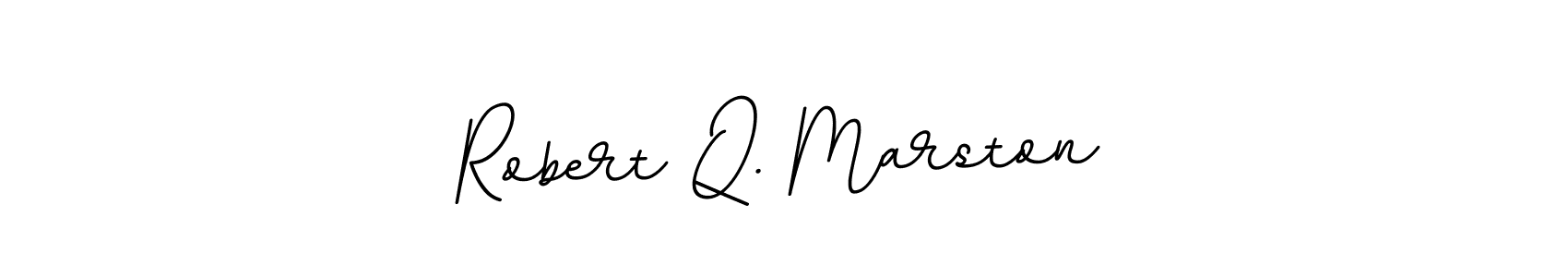 How to make Robert Q. Marston name signature. Use BallpointsItalic-DORy9 style for creating short signs online. This is the latest handwritten sign. Robert Q. Marston signature style 11 images and pictures png