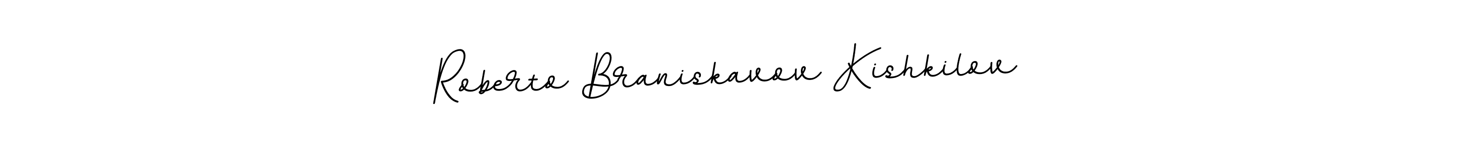 if you are searching for the best signature style for your name Roberto Braniskavov Kishkilov. so please give up your signature search. here we have designed multiple signature styles  using BallpointsItalic-DORy9. Roberto Braniskavov Kishkilov signature style 11 images and pictures png