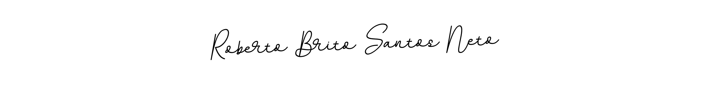 Roberto Brito Santos Neto stylish signature style. Best Handwritten Sign (BallpointsItalic-DORy9) for my name. Handwritten Signature Collection Ideas for my name Roberto Brito Santos Neto. Roberto Brito Santos Neto signature style 11 images and pictures png