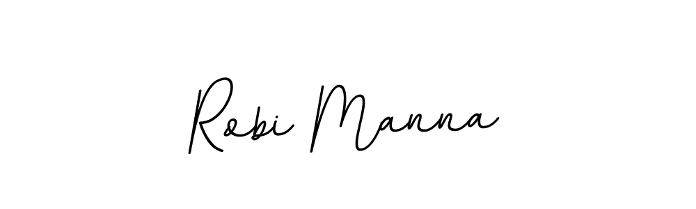 Design your own signature with our free online signature maker. With this signature software, you can create a handwritten (BallpointsItalic-DORy9) signature for name Robi Manna. Robi Manna signature style 11 images and pictures png