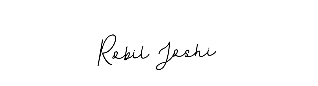 Use a signature maker to create a handwritten signature online. With this signature software, you can design (BallpointsItalic-DORy9) your own signature for name Robil Joshi. Robil Joshi signature style 11 images and pictures png