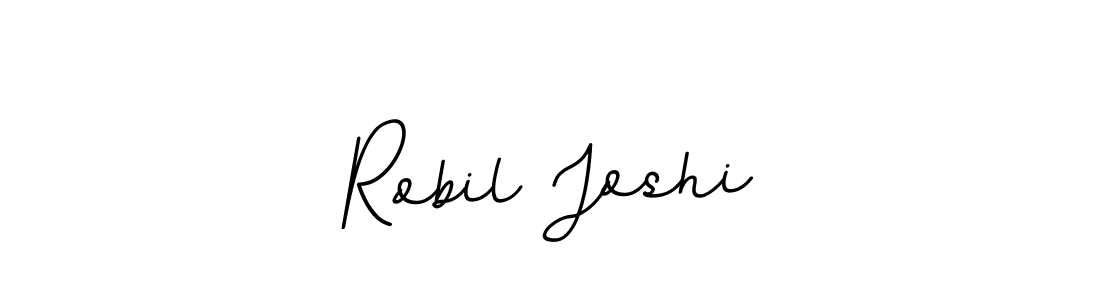 Use a signature maker to create a handwritten signature online. With this signature software, you can design (BallpointsItalic-DORy9) your own signature for name Robil Joshi. Robil Joshi signature style 11 images and pictures png