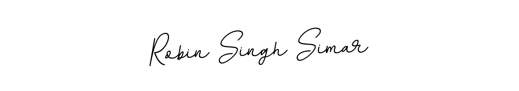 This is the best signature style for the Robin Singh Simar name. Also you like these signature font (BallpointsItalic-DORy9). Mix name signature. Robin Singh Simar signature style 11 images and pictures png