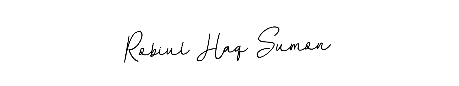 You should practise on your own different ways (BallpointsItalic-DORy9) to write your name (Robiul Haq Sumon) in signature. don't let someone else do it for you. Robiul Haq Sumon signature style 11 images and pictures png