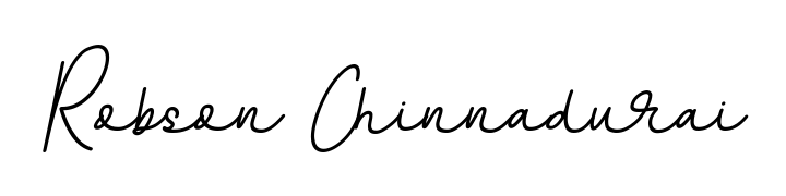 Give your name Robson Chinnadurai an exquisite flair with the BallpointsItalic-DORy9 script font. Ideal for contracts, resumes, and formal letterheads. Robson Chinnadurai signature style 11 images and pictures png