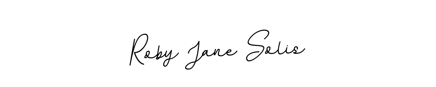 This is the best signature style for the Roby Jane Solis name. Also you like these signature font (BallpointsItalic-DORy9). Mix name signature. Roby Jane Solis signature style 11 images and pictures png