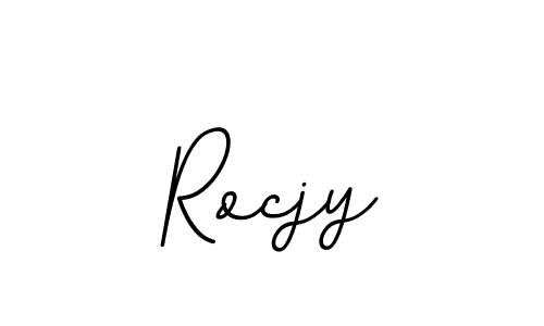Use a signature maker to create a handwritten signature online. With this signature software, you can design (BallpointsItalic-DORy9) your own signature for name Rocjy. Rocjy signature style 11 images and pictures png