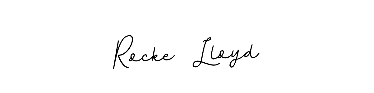 The best way (BallpointsItalic-DORy9) to make a short signature is to pick only two or three words in your name. The name Rocke  Lloyd include a total of six letters. For converting this name. Rocke  Lloyd signature style 11 images and pictures png