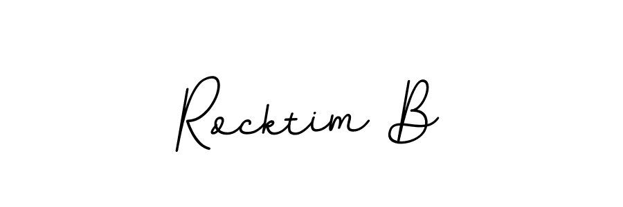 Make a beautiful signature design for name Rocktim B. With this signature (BallpointsItalic-DORy9) style, you can create a handwritten signature for free. Rocktim B signature style 11 images and pictures png