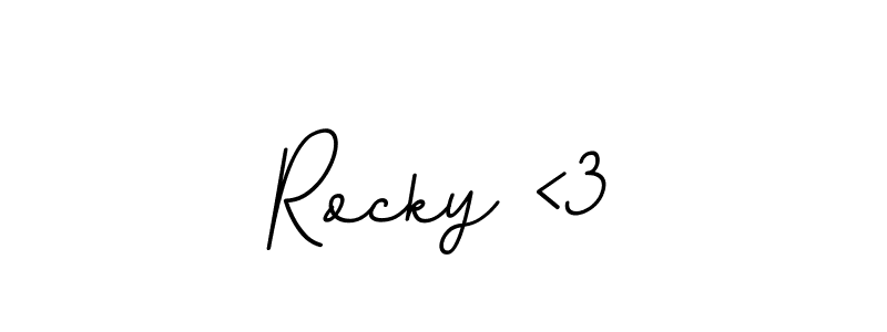 if you are searching for the best signature style for your name Rocky <3. so please give up your signature search. here we have designed multiple signature styles  using BallpointsItalic-DORy9. Rocky <3 signature style 11 images and pictures png