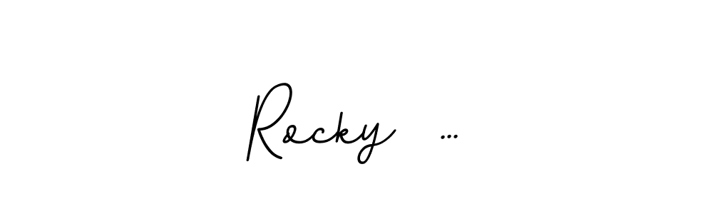 if you are searching for the best signature style for your name Rocky  .... so please give up your signature search. here we have designed multiple signature styles  using BallpointsItalic-DORy9. Rocky  ... signature style 11 images and pictures png