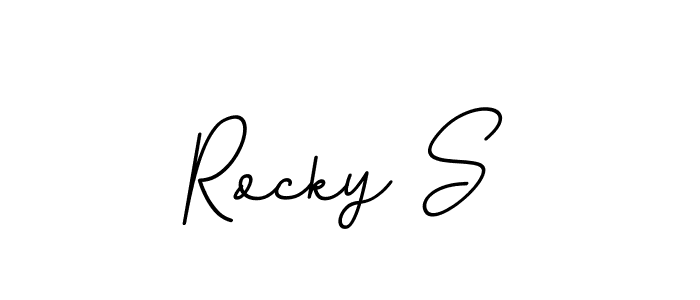 Also You can easily find your signature by using the search form. We will create Rocky S name handwritten signature images for you free of cost using BallpointsItalic-DORy9 sign style. Rocky S signature style 11 images and pictures png