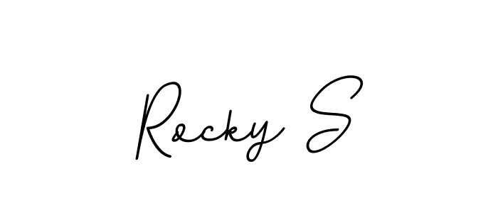 Also You can easily find your signature by using the search form. We will create Rocky S name handwritten signature images for you free of cost using BallpointsItalic-DORy9 sign style. Rocky S signature style 11 images and pictures png