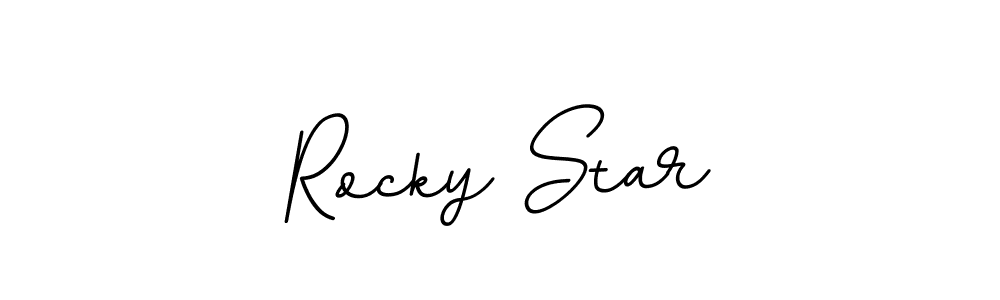 This is the best signature style for the Rocky Star name. Also you like these signature font (BallpointsItalic-DORy9). Mix name signature. Rocky Star signature style 11 images and pictures png