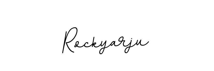 How to make Rockyarju signature? BallpointsItalic-DORy9 is a professional autograph style. Create handwritten signature for Rockyarju name. Rockyarju signature style 11 images and pictures png