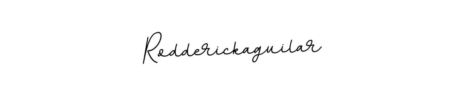 How to make Rodderickaguilar name signature. Use BallpointsItalic-DORy9 style for creating short signs online. This is the latest handwritten sign. Rodderickaguilar signature style 11 images and pictures png