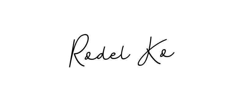 Use a signature maker to create a handwritten signature online. With this signature software, you can design (BallpointsItalic-DORy9) your own signature for name Rodel Ko. Rodel Ko signature style 11 images and pictures png