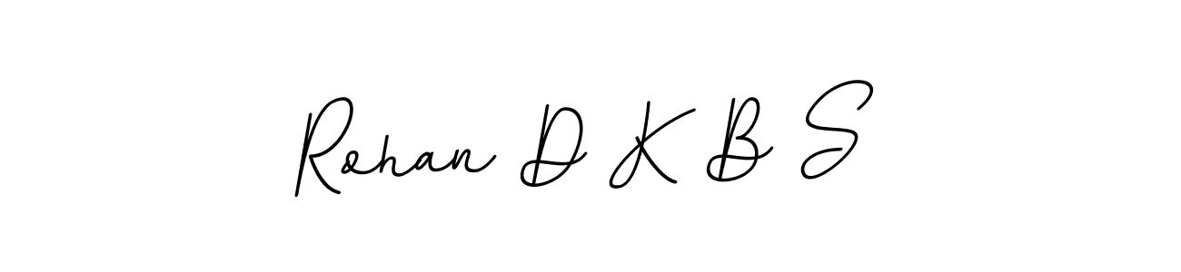 if you are searching for the best signature style for your name Rohan D K B S. so please give up your signature search. here we have designed multiple signature styles  using BallpointsItalic-DORy9. Rohan D K B S signature style 11 images and pictures png