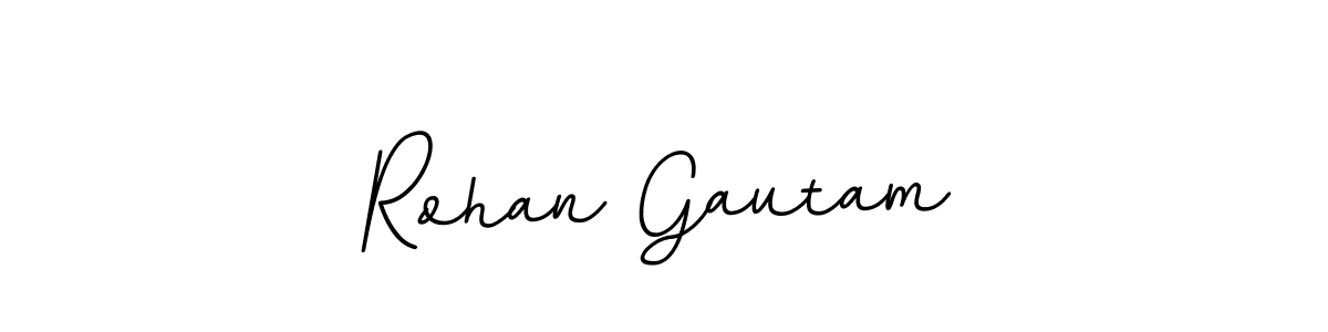 Use a signature maker to create a handwritten signature online. With this signature software, you can design (BallpointsItalic-DORy9) your own signature for name Rohan Gautam. Rohan Gautam signature style 11 images and pictures png