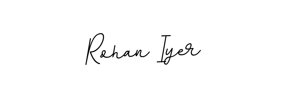 Create a beautiful signature design for name Rohan Iyer. With this signature (BallpointsItalic-DORy9) fonts, you can make a handwritten signature for free. Rohan Iyer signature style 11 images and pictures png