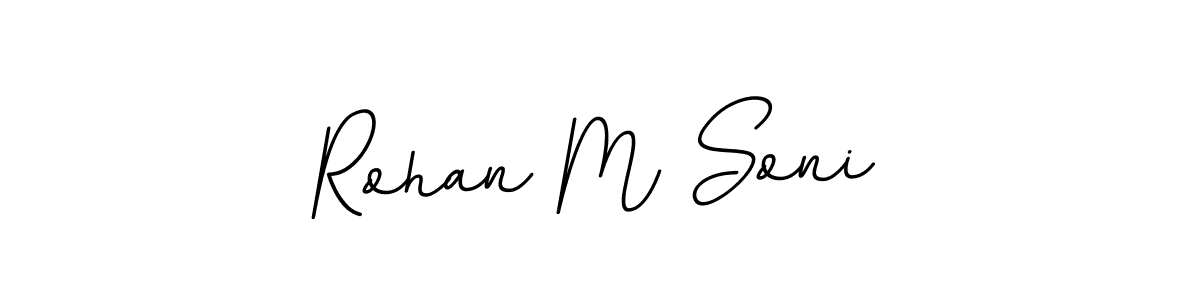 Rohan M Soni stylish signature style. Best Handwritten Sign (BallpointsItalic-DORy9) for my name. Handwritten Signature Collection Ideas for my name Rohan M Soni. Rohan M Soni signature style 11 images and pictures png