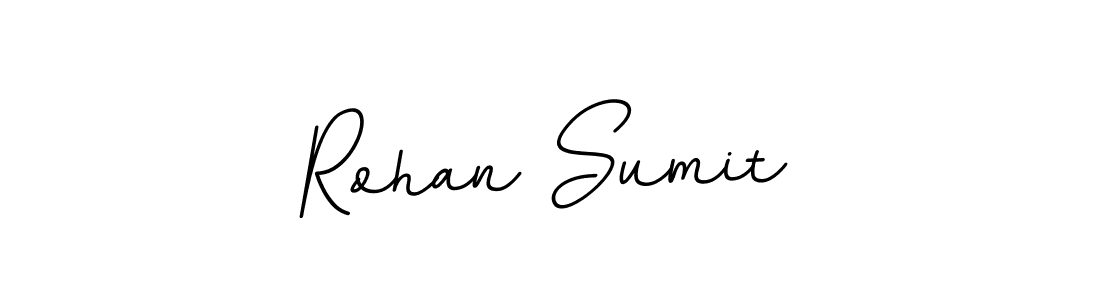 How to make Rohan Sumit name signature. Use BallpointsItalic-DORy9 style for creating short signs online. This is the latest handwritten sign. Rohan Sumit signature style 11 images and pictures png