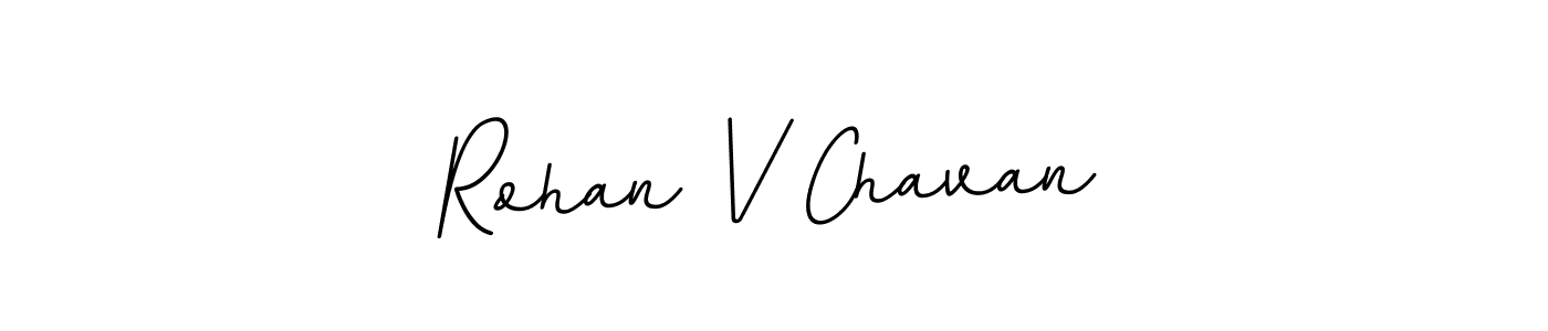 The best way (BallpointsItalic-DORy9) to make a short signature is to pick only two or three words in your name. The name Rohan V Chavan include a total of six letters. For converting this name. Rohan V Chavan signature style 11 images and pictures png