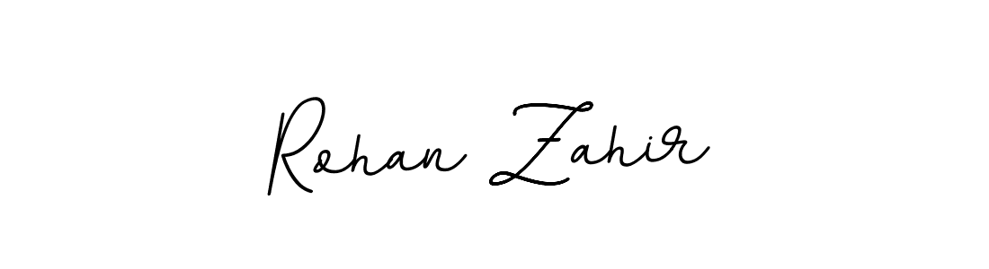 How to make Rohan Zahir name signature. Use BallpointsItalic-DORy9 style for creating short signs online. This is the latest handwritten sign. Rohan Zahir signature style 11 images and pictures png