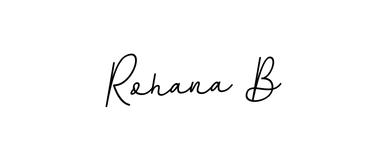Make a beautiful signature design for name Rohana B. With this signature (BallpointsItalic-DORy9) style, you can create a handwritten signature for free. Rohana B signature style 11 images and pictures png