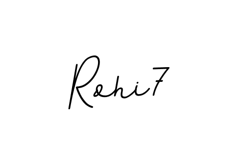 The best way (BallpointsItalic-DORy9) to make a short signature is to pick only two or three words in your name. The name Rohi7 include a total of six letters. For converting this name. Rohi7 signature style 11 images and pictures png
