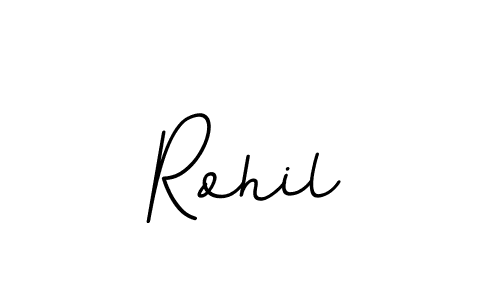 Use a signature maker to create a handwritten signature online. With this signature software, you can design (BallpointsItalic-DORy9) your own signature for name Rohil. Rohil signature style 11 images and pictures png