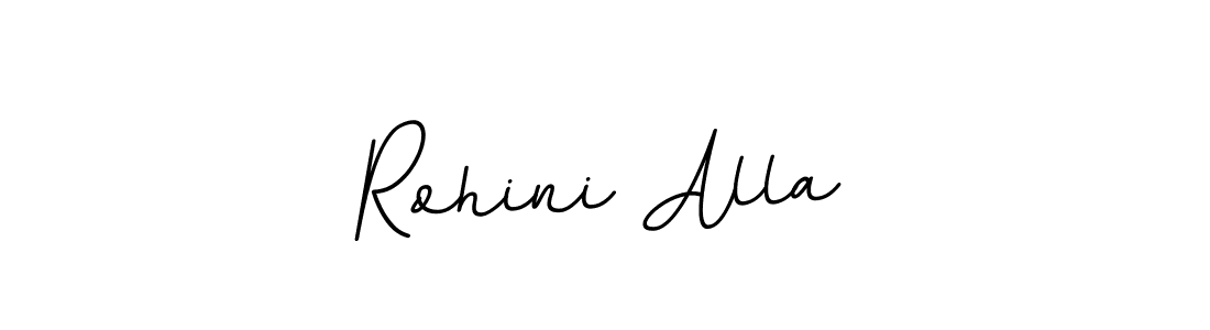 Design your own signature with our free online signature maker. With this signature software, you can create a handwritten (BallpointsItalic-DORy9) signature for name Rohini Alla. Rohini Alla signature style 11 images and pictures png