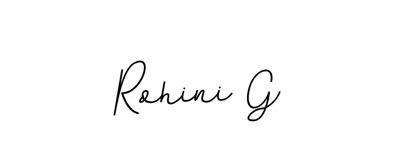 It looks lik you need a new signature style for name Rohini G. Design unique handwritten (BallpointsItalic-DORy9) signature with our free signature maker in just a few clicks. Rohini G signature style 11 images and pictures png