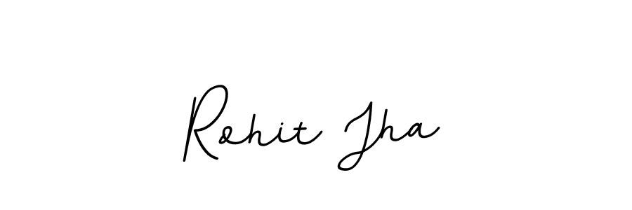 Make a beautiful signature design for name Rohit Jha. With this signature (BallpointsItalic-DORy9) style, you can create a handwritten signature for free. Rohit Jha signature style 11 images and pictures png