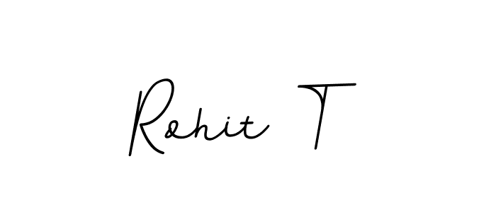Use a signature maker to create a handwritten signature online. With this signature software, you can design (BallpointsItalic-DORy9) your own signature for name Rohit T. Rohit T signature style 11 images and pictures png