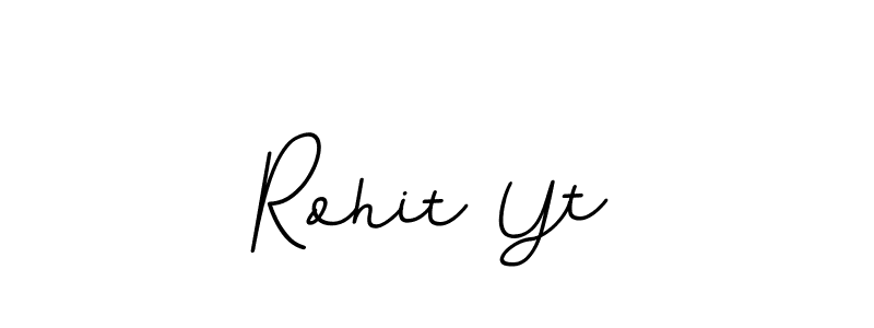 How to make Rohit Yt name signature. Use BallpointsItalic-DORy9 style for creating short signs online. This is the latest handwritten sign. Rohit Yt signature style 11 images and pictures png