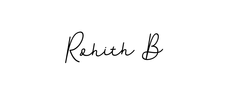 How to make Rohith B name signature. Use BallpointsItalic-DORy9 style for creating short signs online. This is the latest handwritten sign. Rohith B signature style 11 images and pictures png