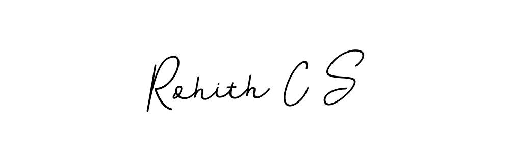 Create a beautiful signature design for name Rohith C S. With this signature (BallpointsItalic-DORy9) fonts, you can make a handwritten signature for free. Rohith C S signature style 11 images and pictures png