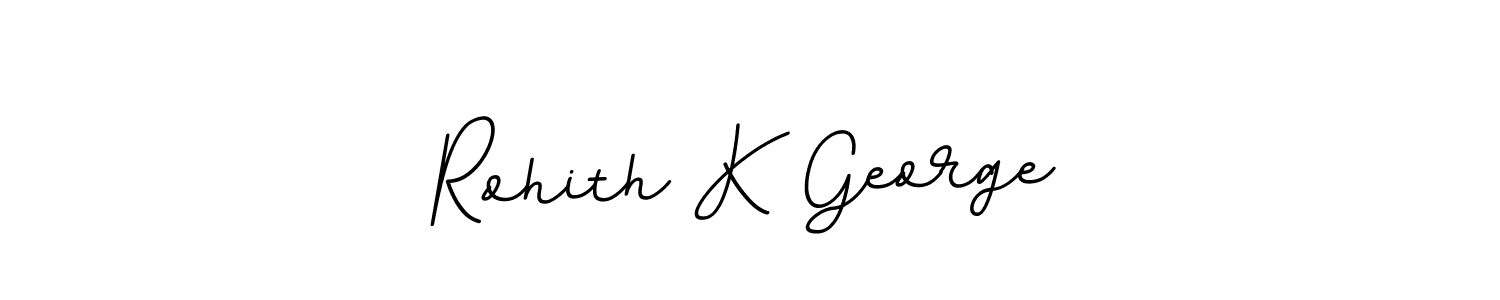 Make a beautiful signature design for name Rohith K George. With this signature (BallpointsItalic-DORy9) style, you can create a handwritten signature for free. Rohith K George signature style 11 images and pictures png