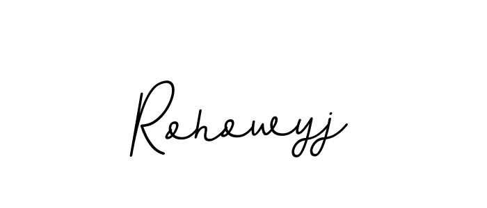 How to make Rohowyj name signature. Use BallpointsItalic-DORy9 style for creating short signs online. This is the latest handwritten sign. Rohowyj signature style 11 images and pictures png