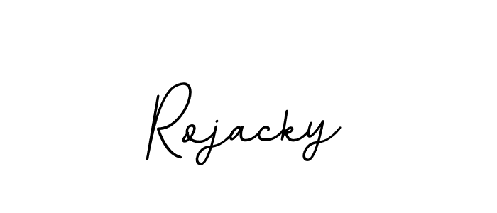 Create a beautiful signature design for name Rojacky. With this signature (BallpointsItalic-DORy9) fonts, you can make a handwritten signature for free. Rojacky signature style 11 images and pictures png