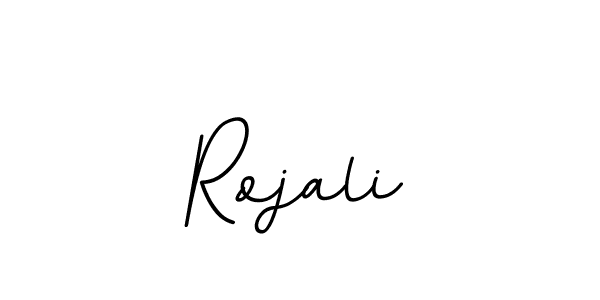 How to make Rojali name signature. Use BallpointsItalic-DORy9 style for creating short signs online. This is the latest handwritten sign. Rojali signature style 11 images and pictures png