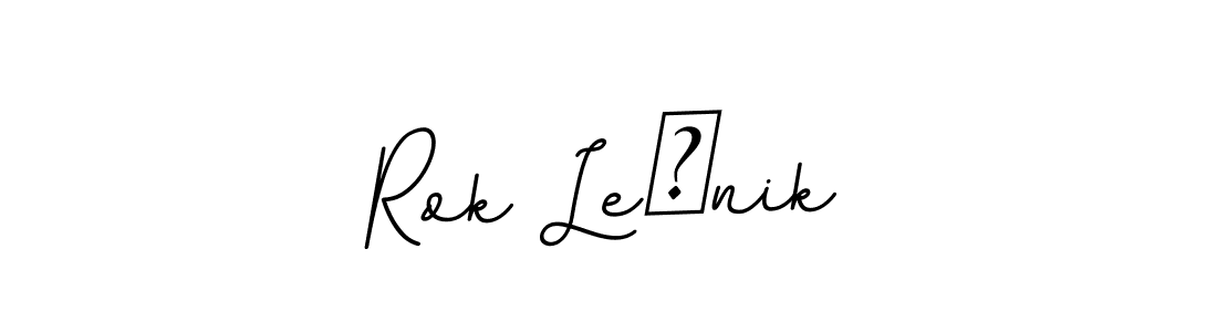 Use a signature maker to create a handwritten signature online. With this signature software, you can design (BallpointsItalic-DORy9) your own signature for name Rok Lešnik. Rok Lešnik signature style 11 images and pictures png