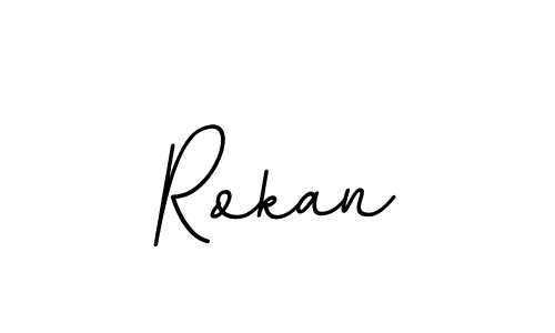 if you are searching for the best signature style for your name Rokan. so please give up your signature search. here we have designed multiple signature styles  using BallpointsItalic-DORy9. Rokan signature style 11 images and pictures png