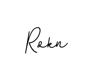 The best way (BallpointsItalic-DORy9) to make a short signature is to pick only two or three words in your name. The name Rokn include a total of six letters. For converting this name. Rokn signature style 11 images and pictures png