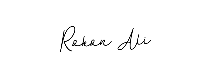 Rokon Ali stylish signature style. Best Handwritten Sign (BallpointsItalic-DORy9) for my name. Handwritten Signature Collection Ideas for my name Rokon Ali. Rokon Ali signature style 11 images and pictures png